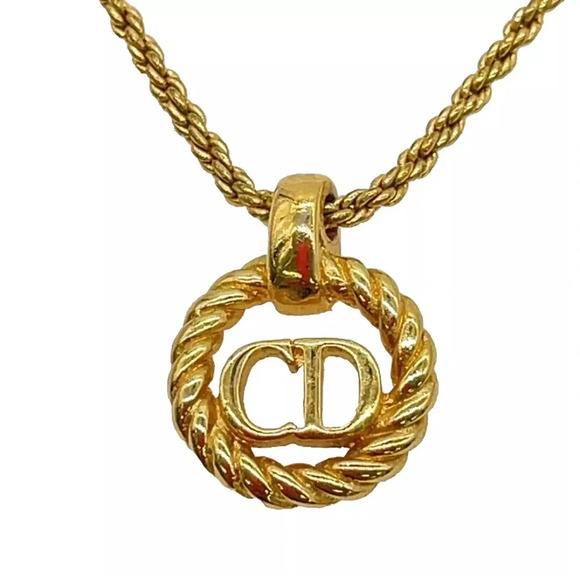 Authentic Christian Dior CD Necklace - Picture 3 of 11